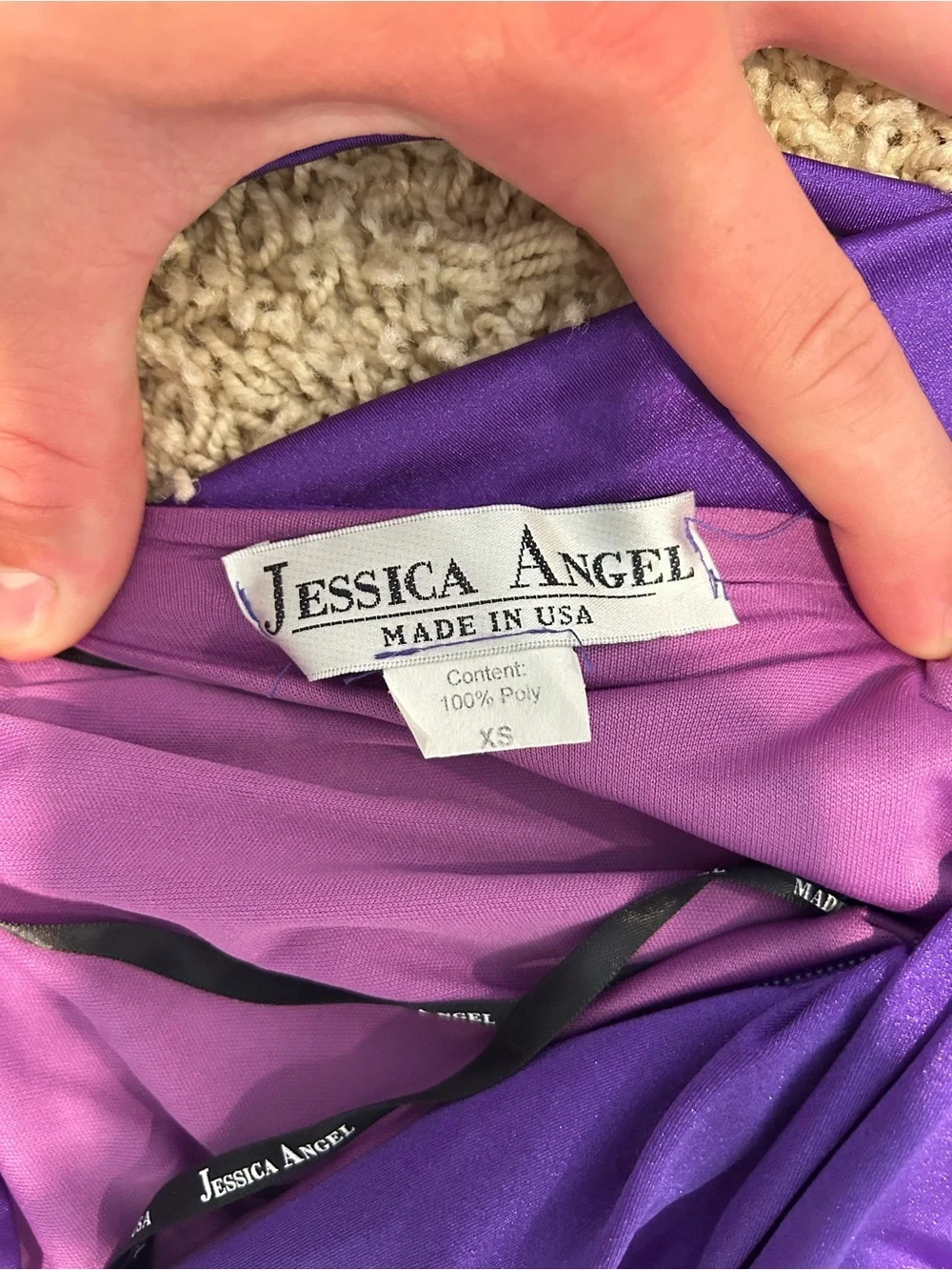 Purple Prom Dress with Criss-Cross Back - Never Worn